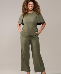 Katherina Top Olijfgroen Maxi