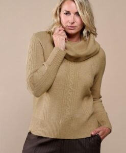 Liv Lurex Trui Zand / Goud Maxi