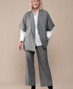 Roseline Lurex Blazer Grijs Maxi