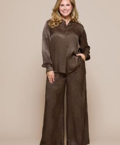 Bellize Blouse Donkerbruin Maxi