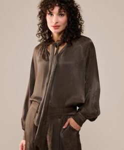 Bension Blouse Donkerbruin