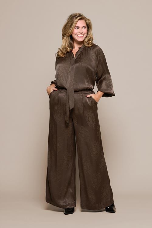 Bension Blouse Donkerbruin Maxi