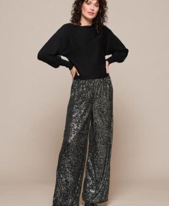 Mira Broek Donker Metallic