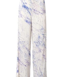 Aiden Print Broek Wit / Navy
