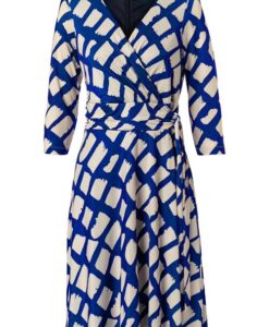 Lowie Print Jurk Kobalt / Zand