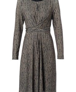 Maddie Print Jurk Zwart / Taupe