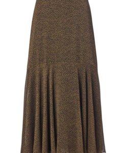 Solange Print Rok Olijfgroen / Rood