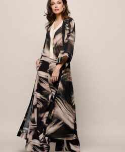 Isla Print Kaftan Zwart / Off White