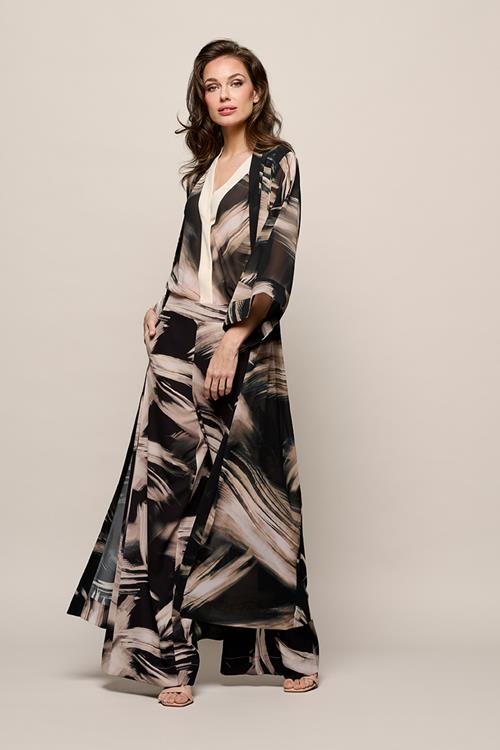Isla Print Kaftan Zwart / Off White