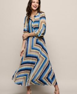 Lara Plisse Rok Blauw / Multi