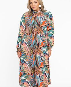 Yoek Jurk met gesmokte hals FUNKY | Multi | Maat 50/52