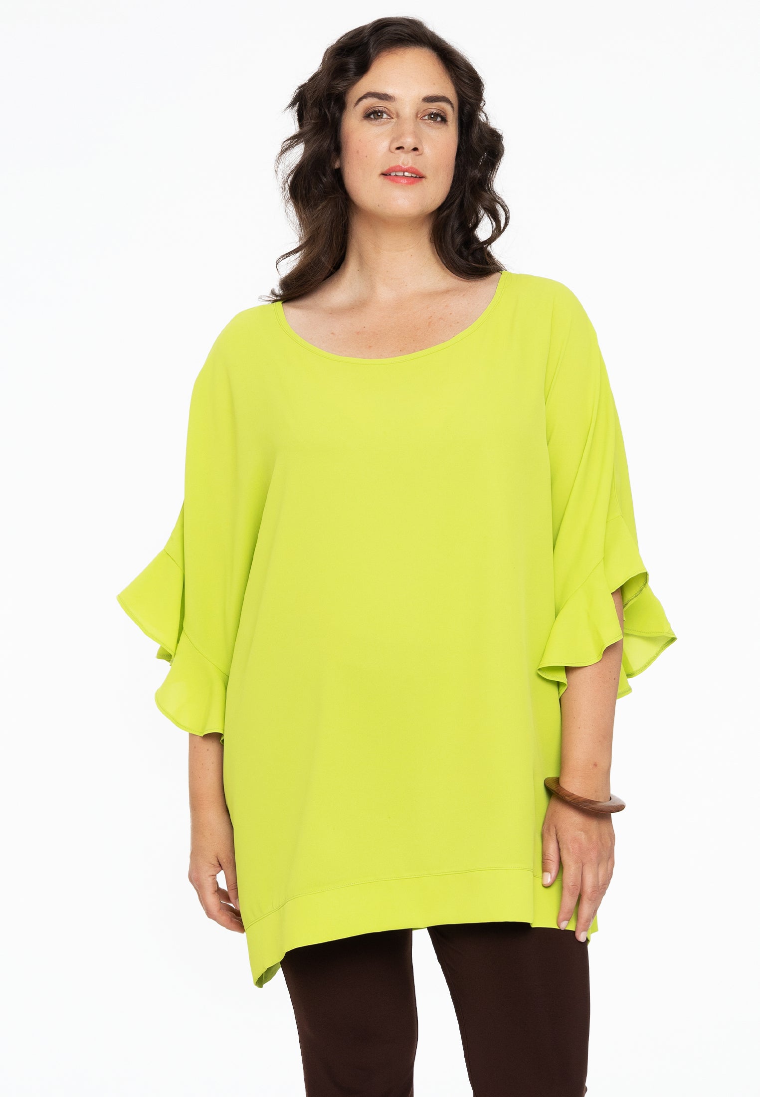 Yoek Blouse met vleermuismouwen | Groen | Maat 38/40