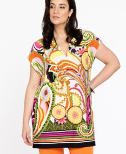 Yoek Tunic wide | Oranje | Maat 38/40