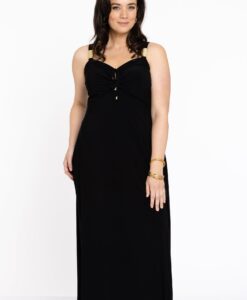 Yoek Jurk met bandjes | Zwart | Maat 38/40