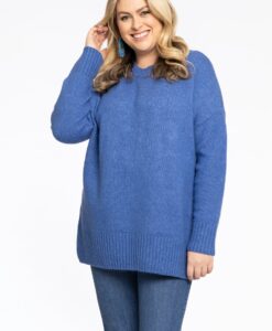 Yoek Pullover met ronde hals | Indigo | Maat 42/44