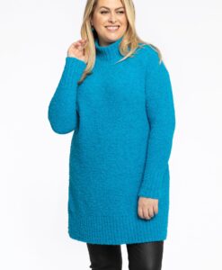 Yoek Pullover High Neck Teddy | Turquoise | Maat 38/40