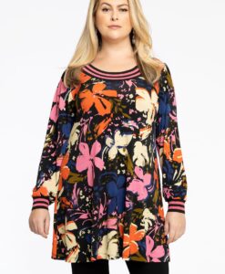 Yoek Tuniek Wide Bottom FIORE | Zwart | Maat 42/44