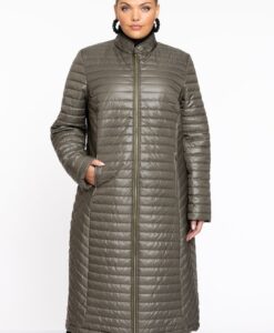 Yoek Jas met horizontale lijnen | Groen | Maat 42/44