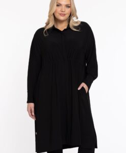 Yoek Tuniek met tailleband | Zwart | Maat 46/48