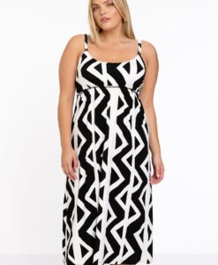 Yoek Jurk spaghetti | Zwart | Maat 54/56