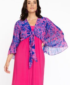 Yoek Bolero plisse FIERCE | Roze | Maat 46/48