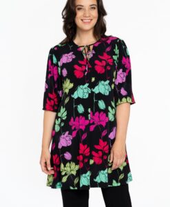 Yoek Tuniek met strik | Zwart | Maat 42/44