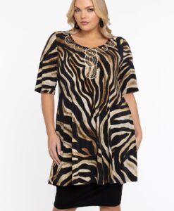 Yoek Tuniek wide bottom PANTHERA | Bruin | Maat 38/40