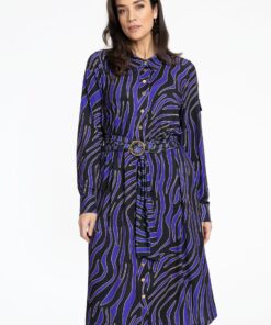 Yoek Jurk met riem LINA | Zwart | Maat 38/40