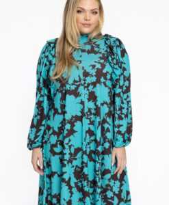 Yoek Jurk A-lijn JONES | Turquoise | Maat 42/44