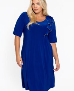 Yoek Jurk A-line zipflower | Indigo | Maat 42/44