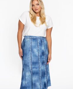 Yoek Mermaid rok FRAYED | Blauw | Maat 50/52