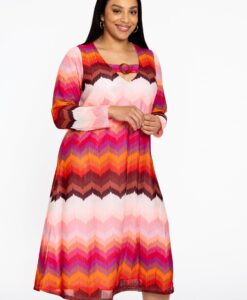 Yoek Jurk ajour PINKY | Roze | Maat 58/60