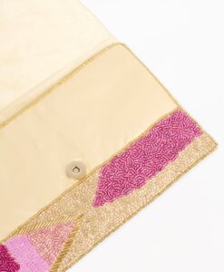 Clutch met roze en goud