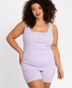 Yoek Tanktop LOUNGE | Licht Paars | Maat 50/52