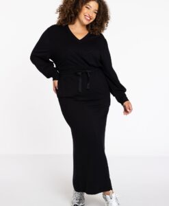 Yoek Maxi-rok LOUNGE | Zwart | Maat 38/40