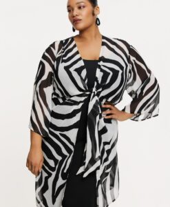 Yoek Cardigan | Zwart | Maat 46/48