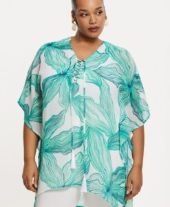 Yoek Kaftan SEASTAR | Turquoise | Maat 46/48