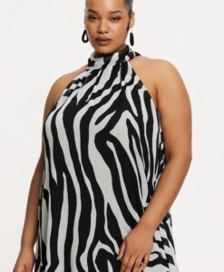 Yoek Halterjurk | Zwart | Maat 42/44