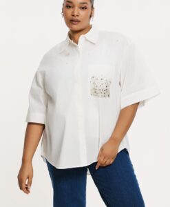 Yoek Blouse | Wit | Maat 46/48
