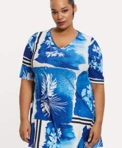 Yoek Tuniek wide bottom AZZURRO | Blauw | Maat 46/48
