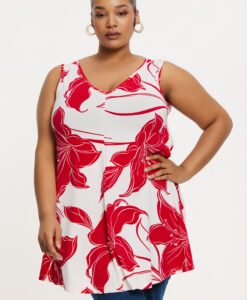 Yoek Singlet swing LILY | Rood | Maat 54/56