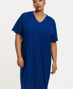Yoek Jurk met korte mouwen MARE | Indigo | Maat 46/48