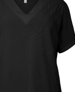 Yoek T-shirt HANNELORE | Zwart | Maat 58/60