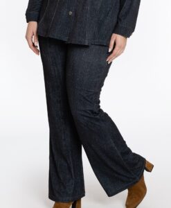 Yoek Pantalon bootleg DENIM | Zwart | Maat 50/52