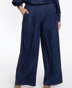 Yoek Pantalon Marlene DENIM | Blauw | Maat 38/40
