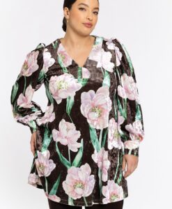 Yoek Tuniek wide bottom FIORITO | Bruin | Maat 54/56