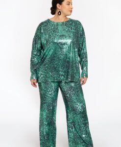 Yoek Pantalon MOIRA | Groen | Maat 54/56