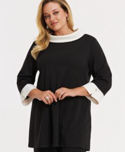 Yoek Tuniek flare VERO | Zwart | Maat 38/40