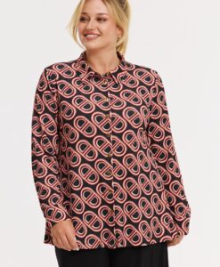 Yoek Blouse SYLVIE | Zwart | Maat 50/52