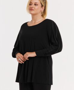 Yoek Tuniek flare | Zwart | Maat 46/48